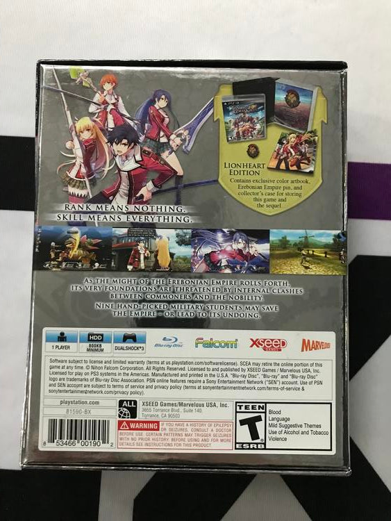 LEGEND OF HEROES TRAILS OF COLD STEEL LIONHEART EDITION (COMPLETE EDITION) (usagé)