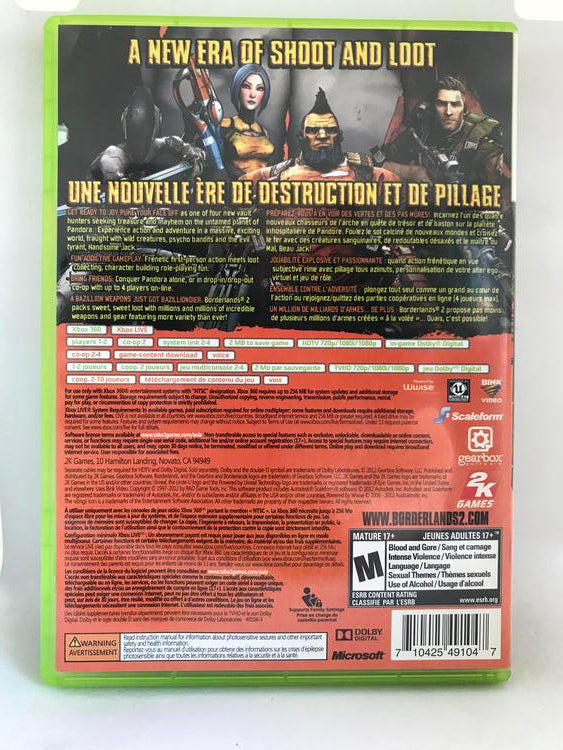 BORDERLANDS 2 (WITH BOX) (usagé)