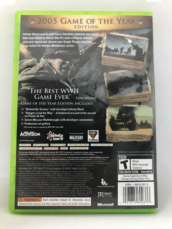 CALL OF DUTY 2 GAME OF THE YEAR EDITION (COMPLETE IN BOX) (usagé)