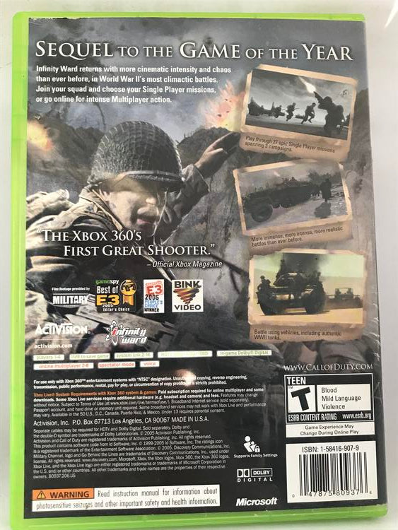 CALL OF DUTY 2 (WITH BOX) (usagé)