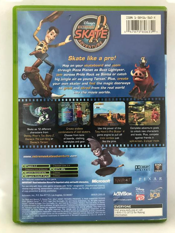 DISNEY'S EXTREME SKATE ADVENTURE (WITH BOX) (usagé)