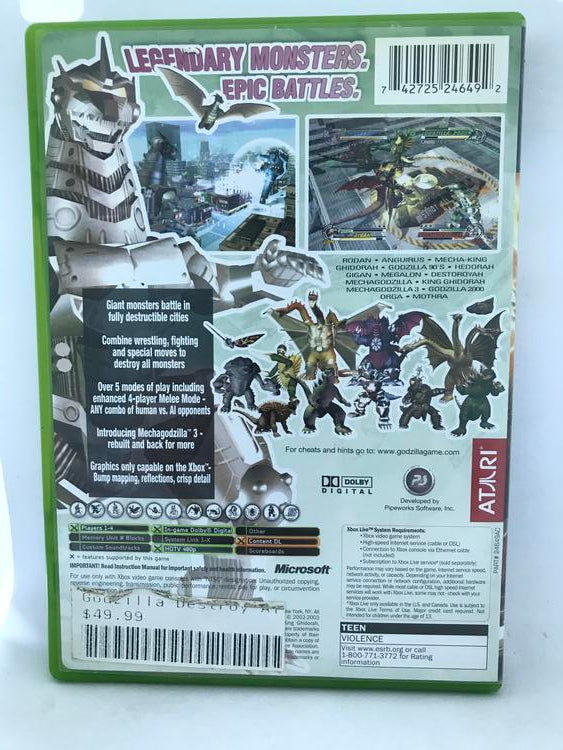 GODZILLA DESTROY ALL MONSTERS MELEE (WITH BOX) (usagé)