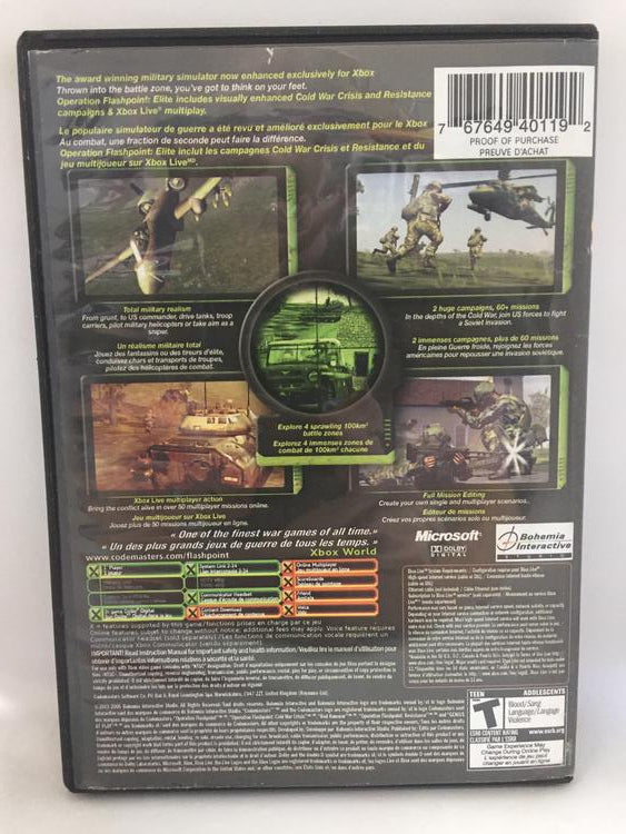OPERATION FLASHPOINT ELITE (NON-ORIGINAL PRINT) (usagé)