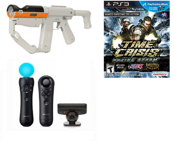 TIME CRISIS RAZING STORM + SHARP SHOOTER GUN + PS MOVE + MOVE NAVIGATION + CAMERA