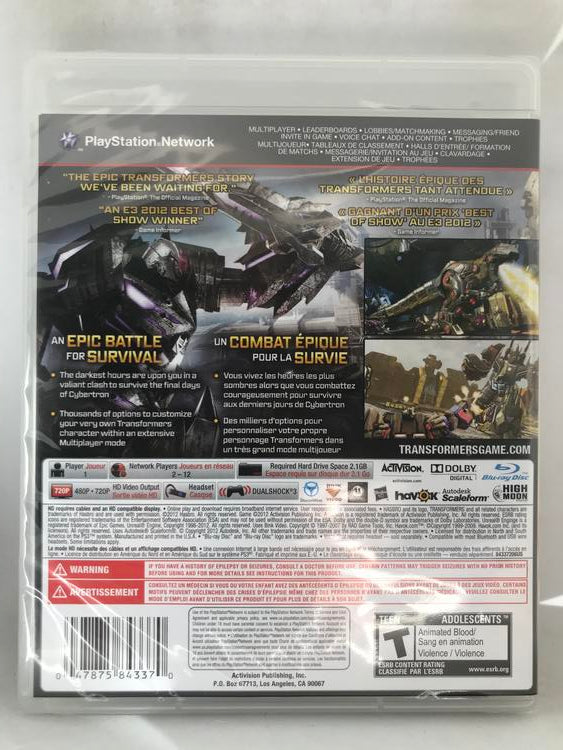 TRANSFORMERS FALL OF CYBERTRON (COMPLETE IN BOX) (usagé)