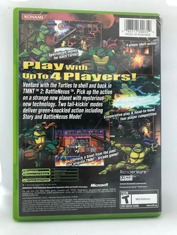 TEENAGE MUTANT NINJA TURTLES 2 BATTLE NEXUS (WITH BOX) (usagé)