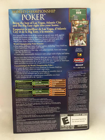 WORLD CHAMPIONSHIP POKER (COMPLETE IN BOX) (usagé)