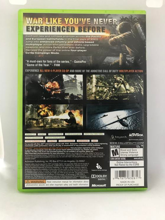 CALL OF DUTY WORLD AT WAR COLLECTOR'S EDITION (WITH BOX) (usagé)