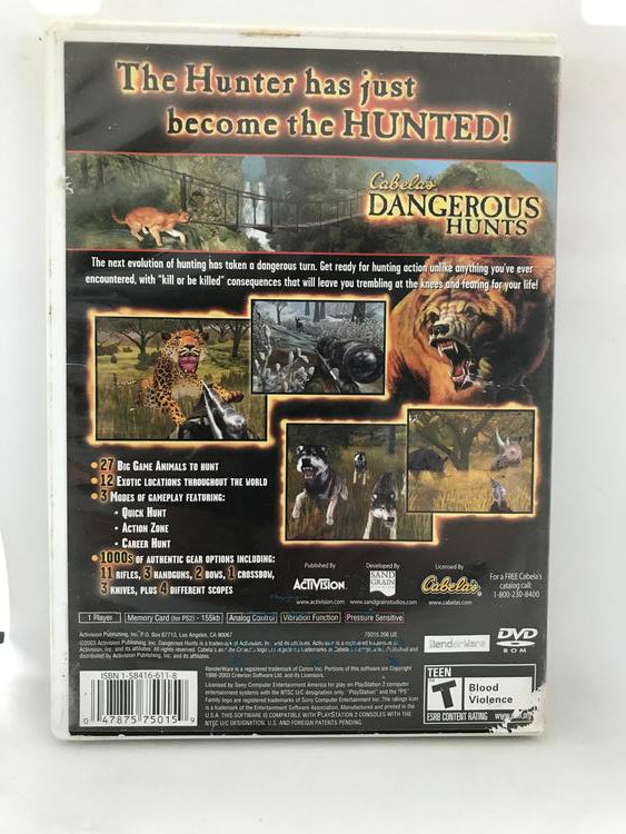 CABELA'S DANGEROUS HUNTS (WITH BOX) (used)