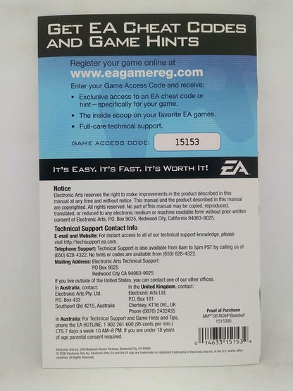 MVP NCAA BASEBALL 2006 (COMPLETE IN BOX) (usagé)