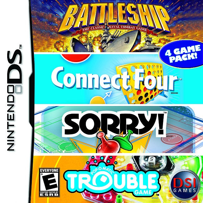 BATTLESHIP & CONNECT FOUR & SORRY & TROUBLE (usagé)