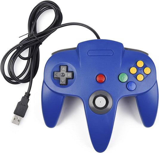 CONTROLLER N64 USB BLUE JOBBER (COMPATIBLE PC / MAC) (usagé)