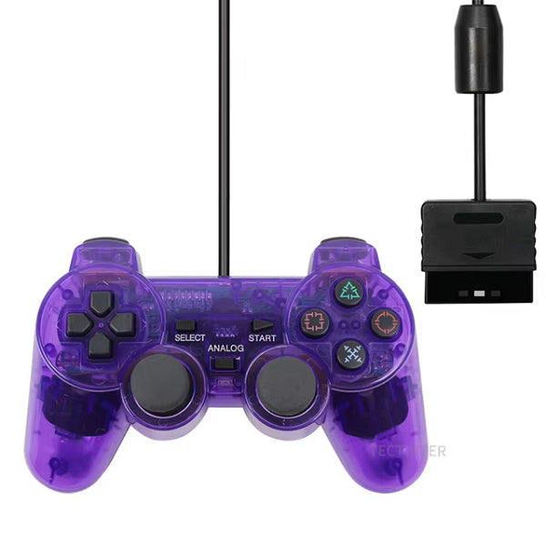 WIRED CONTROLLER PURPLE CLEAR JOBBER (PS2)