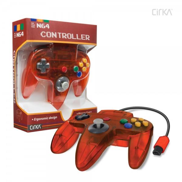 CONTROLLER CLEAR ORANGE JOBBER (N64) (usagé)