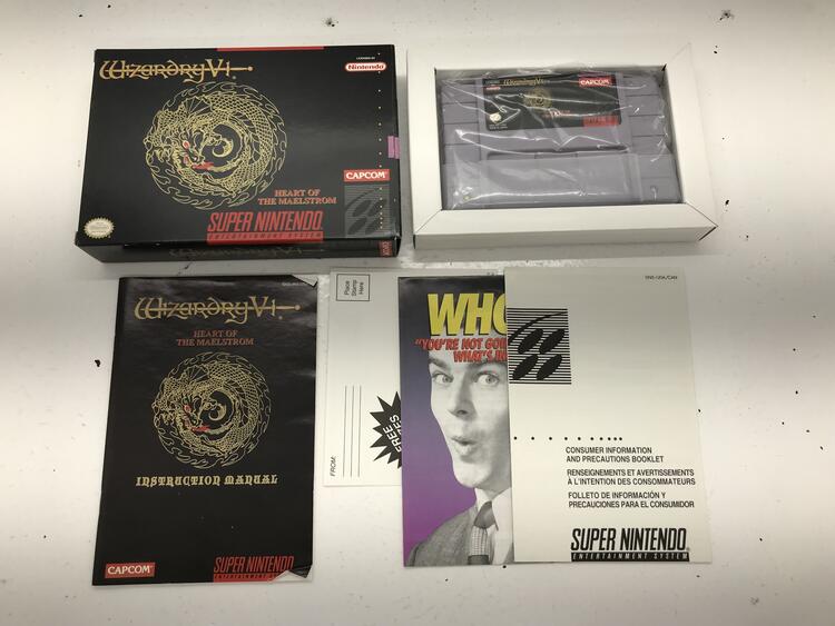 WIZARDRY V HEART OF THE MAELSTROM (COMPLETE IN BOX)