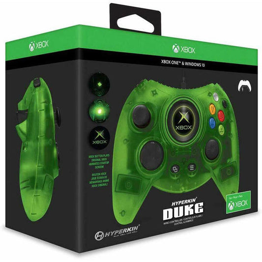 DUKE CONTROLLER GREEN WIRED HYPERKIN (XBOX ONE / PC) (usagé)