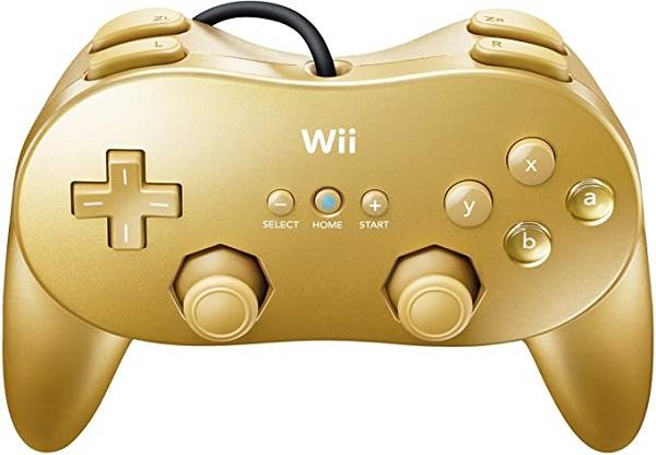 CONTROLLER CLASSIC PRO GOLD NINTENDO (Wii) (usagé)