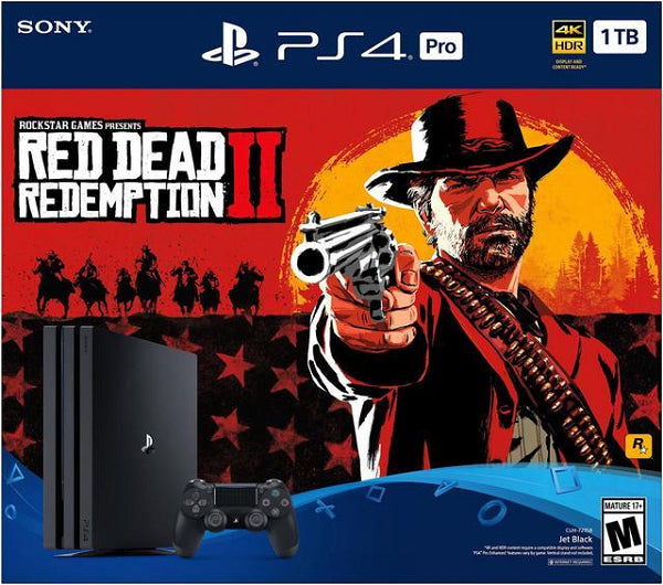 PLAYSTATION 4 PRO RED DEAD REDEMPTION II BUNDLE  - 1TB  (COMPLETE IN BOX) (usagé)