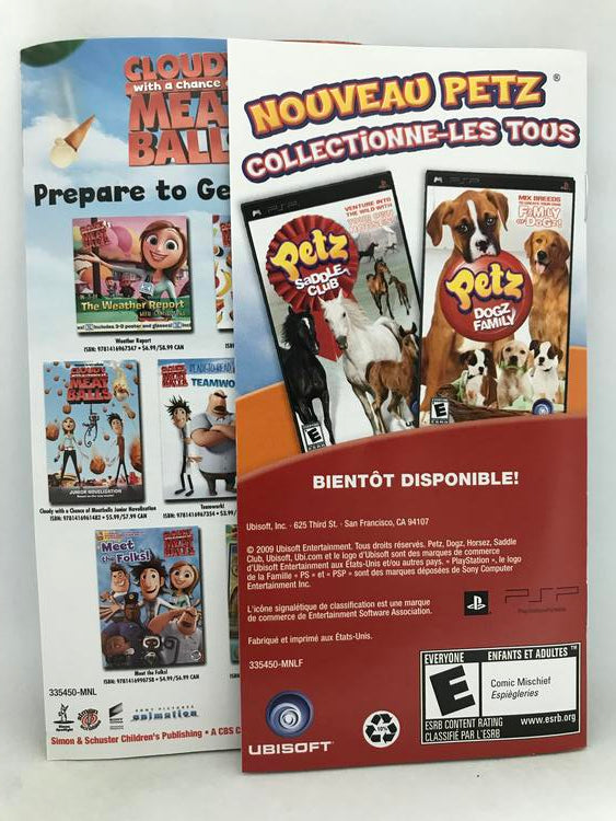 CLOUDY WITH A CHANCE OF MEATBALLS (COMPLETE IN BOX) (usagé)