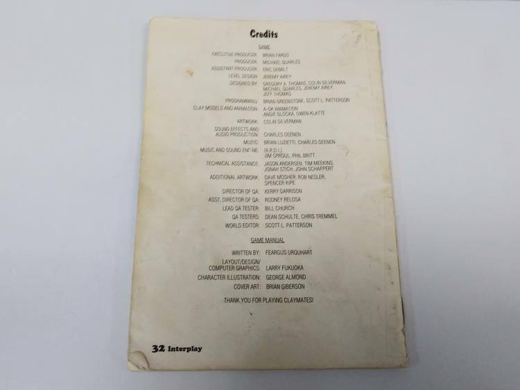 CLAYMATES (COMPLETE IN BOX) (usagé)