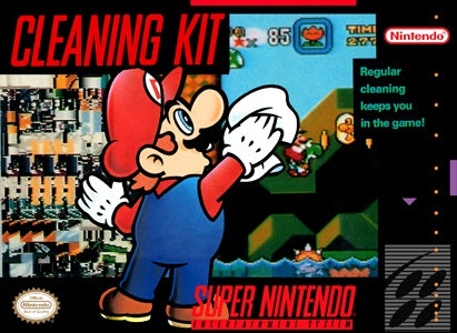 SUPER NINTENDO CLEANING KIT (COMPLETE IN BOX) (SNES) (usagé)