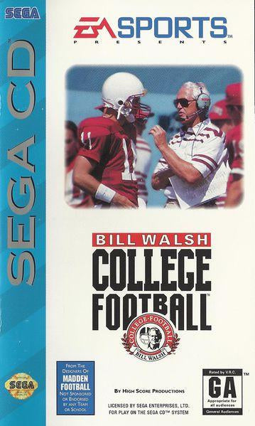 SEGA CD BILL WALSH COLLEGE FOOTBALL (COMPLETE IN BOX)