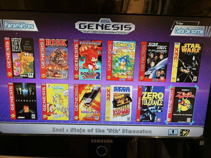 SEGA GENESIS MINI CONSOLE + 2 CONTROLLERS (CONSOLE PIRATÉ AVEC 110 JEUX) ** VOIR PHOTO (usagé)