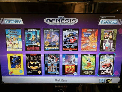 SEGA GENESIS MINI CONSOLE + 2 CONTROLLERS (CONSOLE PIRATÉ AVEC 110 JEUX) ** VOIR PHOTO (usagé)
