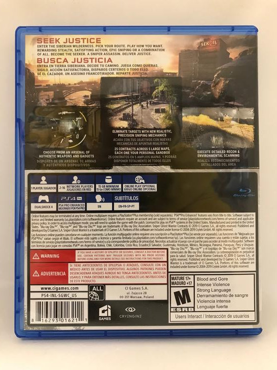 SNIPER GHOST WARRIOR CONTRACTS (usagé)