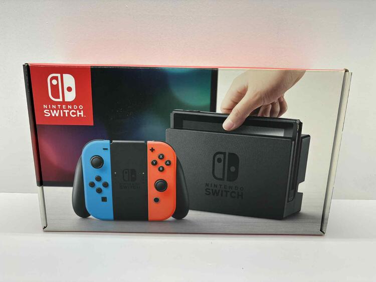 NINTENDO SWITCH MODEL 1 RED & BLUE + 512 GB SD CARD (WITH BOX)