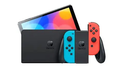 NINTENDO SWITCH MODEL 1 RED & BLUE + CARRY CASE (usagé)