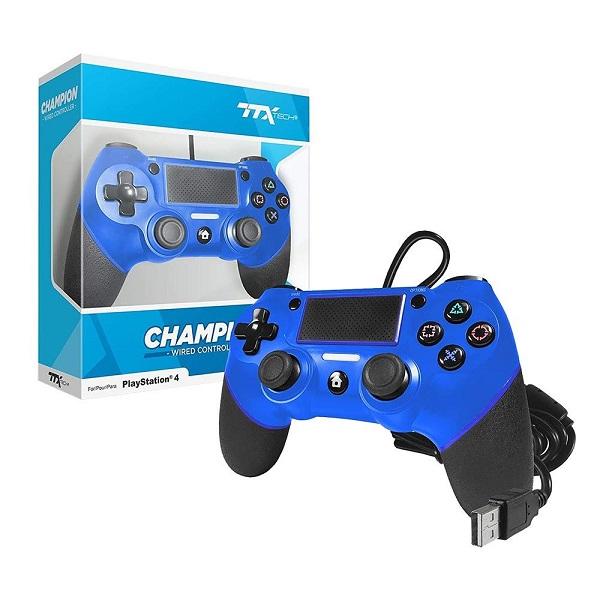 CONTROLLER BLUE WIRED JOBBER (PS4) (usagé)