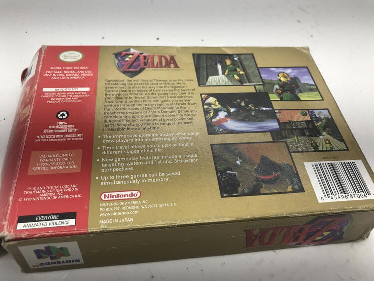 THE LEGEND OF ZELDA OCARINA OF TIME (COMPLETE IN BOX) (usagé)