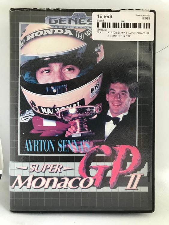 AYRTON SENNA'S SUPER MONACO GP II (COMPLETE IN BOX) (usagé)