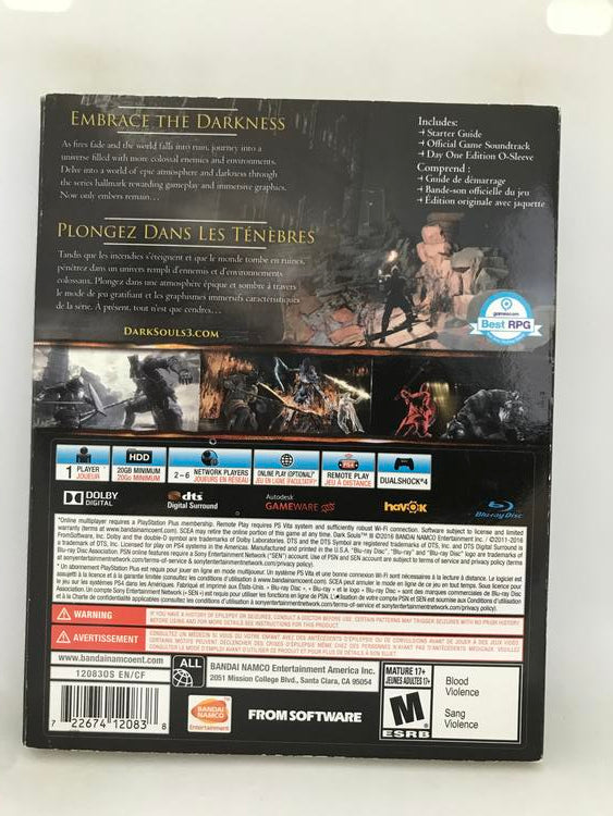 DARK SOULS III DAY ONE EDITION (usagé)