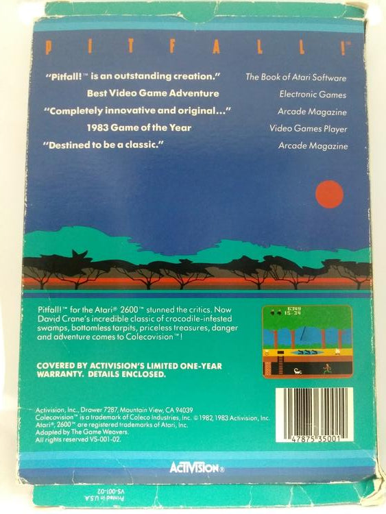 COLECOVISION PITFALL (COMPLETE IN BOX) (usagé)