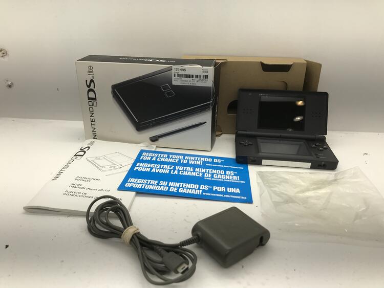 NINTENDO DS LITE ONYX BLACK (COMPLETE IN BOX) (usagé)