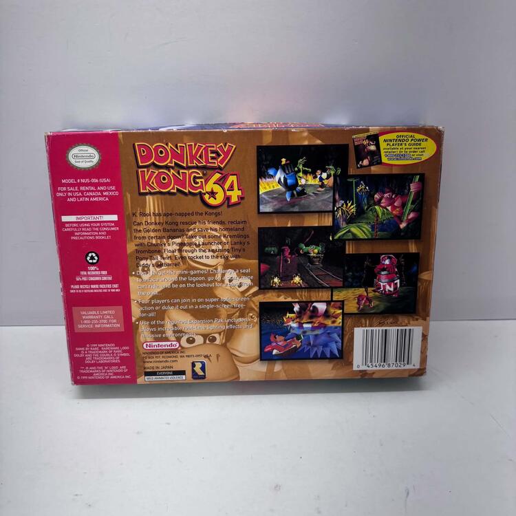 DONKEY KONG 64 / NO EXPANSION PAK (COMPLETE IN BOX) (usagé)