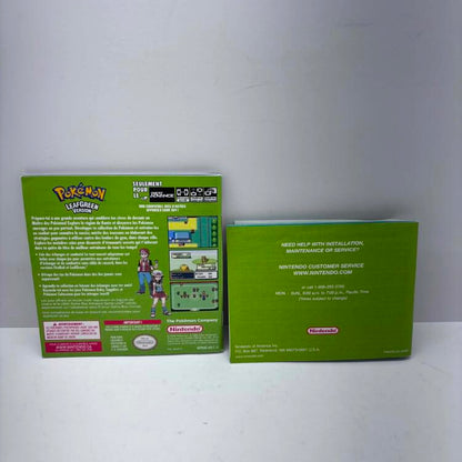 POKEMON LEAFGREEN VERSION / NO ADAPTER (COMPLETE IN BOX) (usagé)