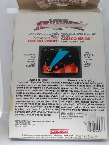COLECOVISION COSMIC AVENGER (COMPLETE IN BOX) (usagé)
