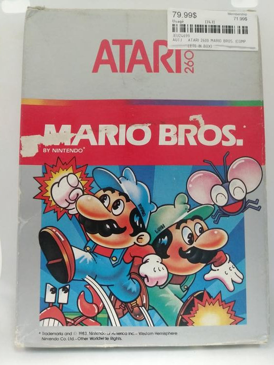 ATARI 2600 MARIO BROS. (COMPLETE IN BOX) (usagé)
