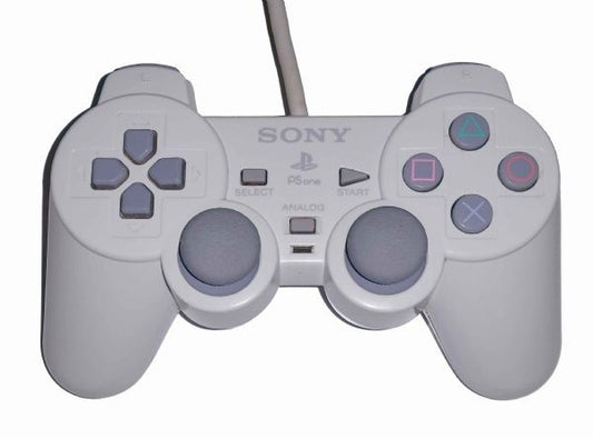 CONTROLLER WHITE SONY WITH JOYSTICKS (PS1) (usagé)