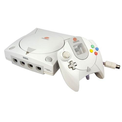 SEGA DREAMCAST WHITE + 1 CONTROLLER + MEMORY CARD (usagé)