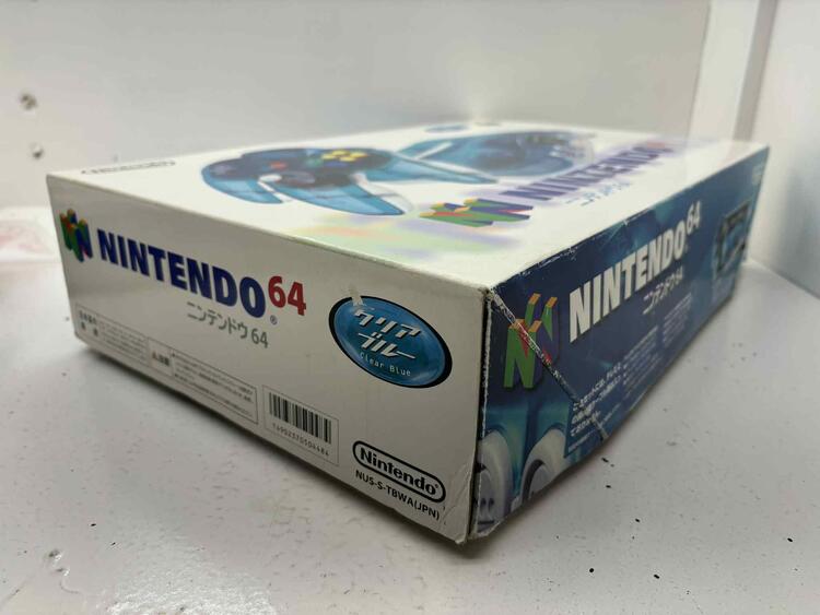 NINTENDO 64 FUNTASTIC ICE BLUE JAP EDITION / REGION FREE TRAY (COMPLETE IN BOX) (usagé)