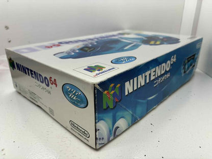 NINTENDO 64 FUNTASTIC ICE BLUE JAP EDITION / REGION FREE TRAY (COMPLETE IN BOX) (usagé)