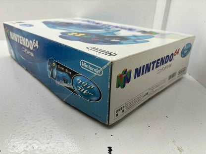 NINTENDO 64 FUNTASTIC ICE BLUE JAP EDITION / REGION FREE TRAY (COMPLETE IN BOX) (usagé)