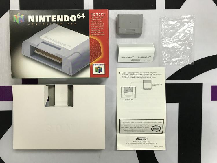 MEMORY CARD CONTROLLER PAK NINTENDO (COMPLETE IN BOX) (N64) (usagé)