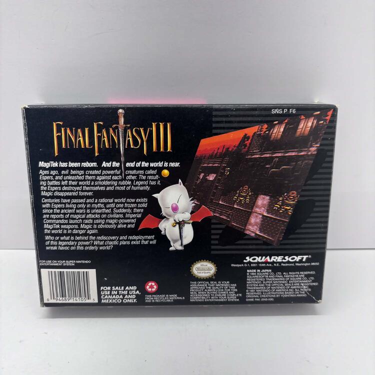 FINAL FANTASY III (COMPLETE IN BOX W/ MAP) (usagé)