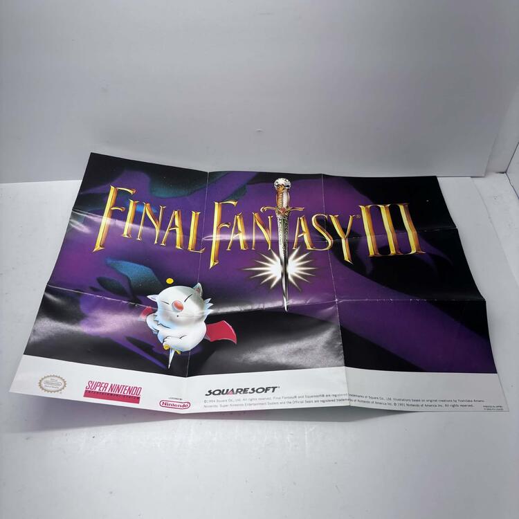 FINAL FANTASY III (COMPLETE IN BOX W/ MAP)