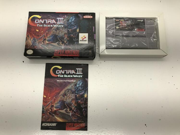 CONTRA III THE ALIEN WARS (COMPLETE IN BOX) (usagé)